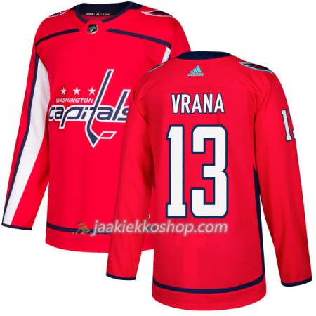 Miehille NHL Washington Capitals Pelipaita Jakub Vrana 13 Adidas 2017-2018 Punainen Authentic